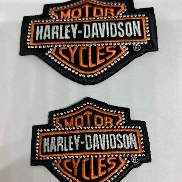 Lot of 2 Harley Davidson Studded Bar & Shield Patch / Emblem - Picture 1 of 6